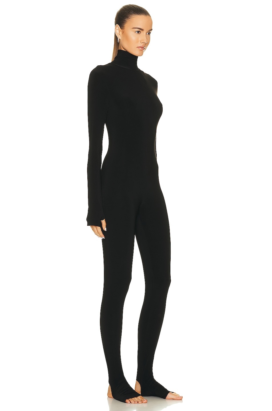 Long Sleeve Turtleneck Catsuit with Footie - 3