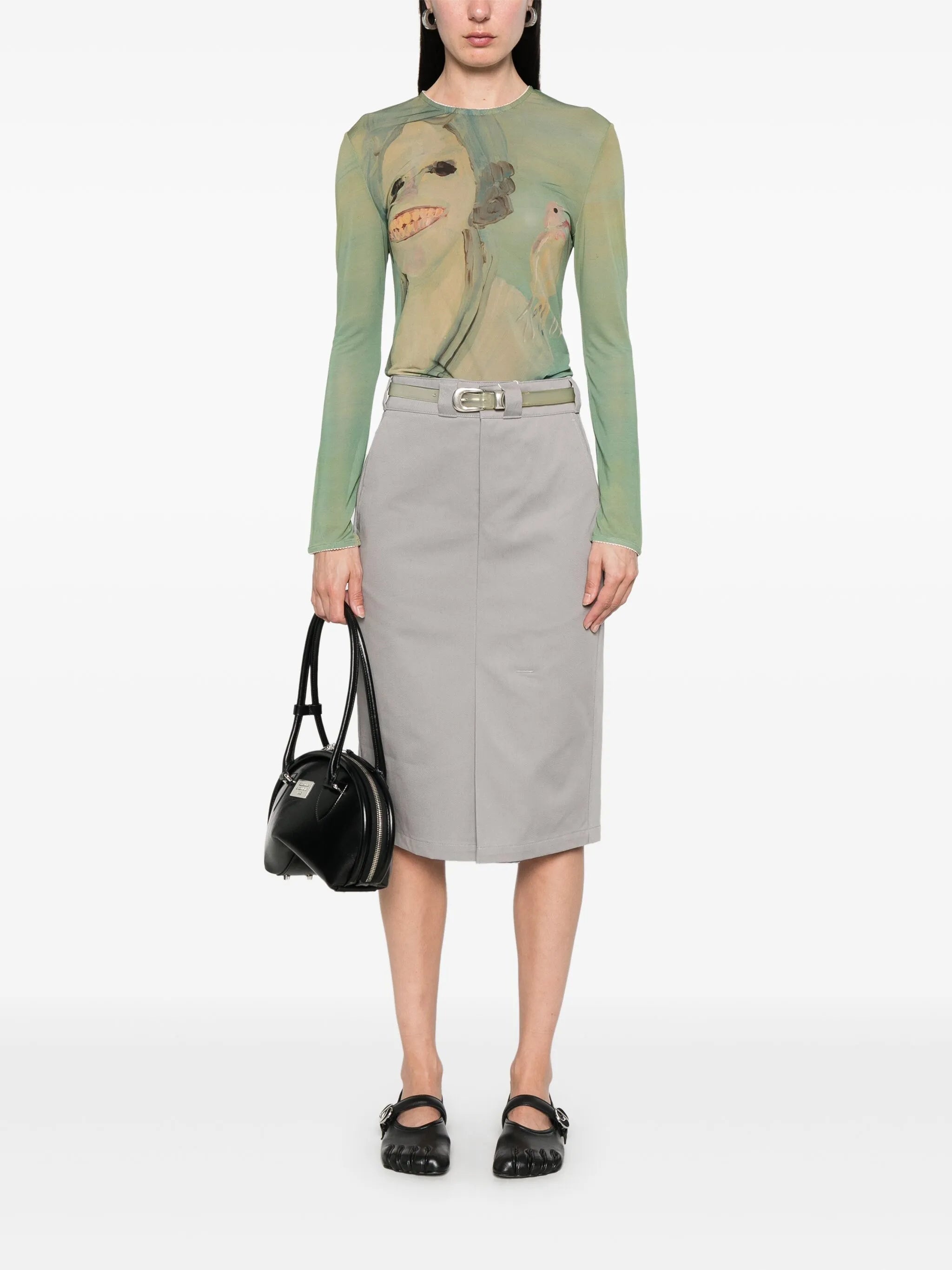 Cotton Midi Skirt - 5