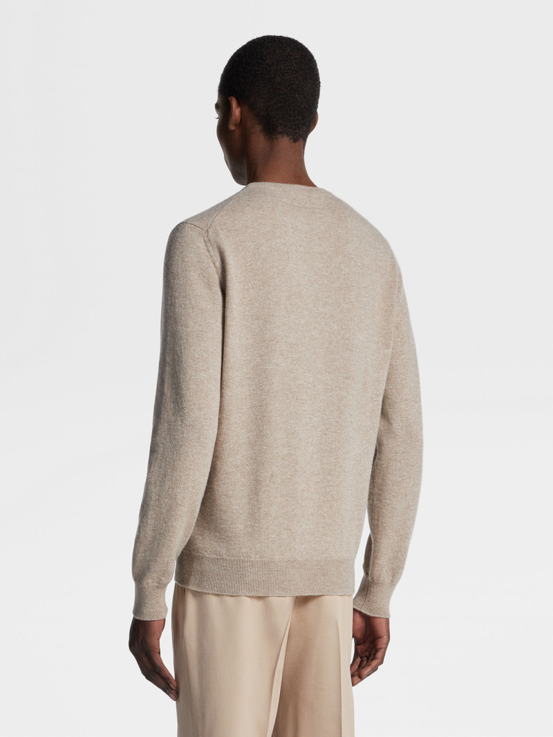 LIGHT TAUPE OASI CASHMERE CREWNECK 3