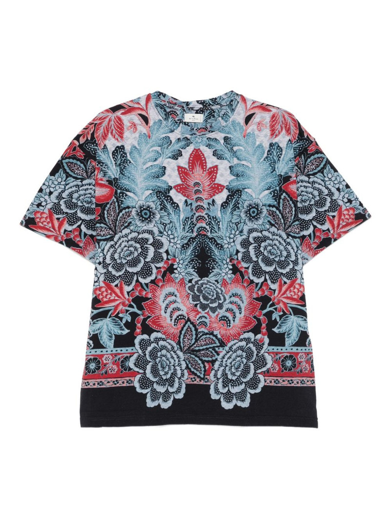 floral-print T-shirt 1