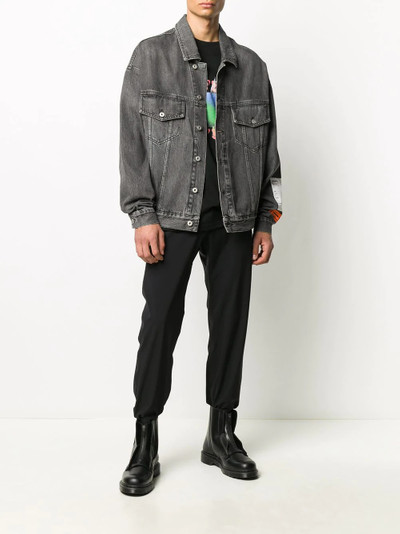 Heron Preston logo-patch denim jacket outlook