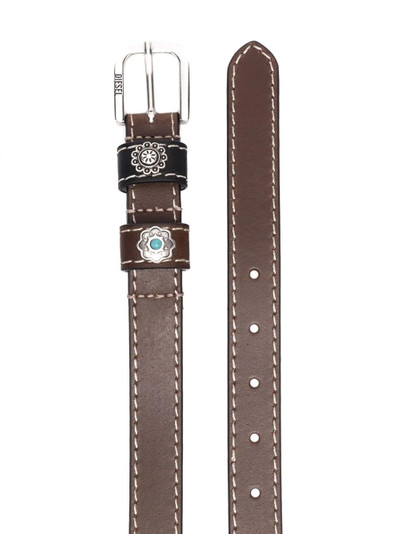 Diesel contrasting-stitch belt outlook