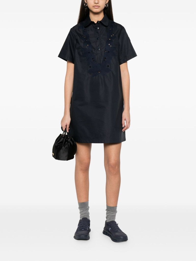 Moncler broderie-anglaise short-sleeve mini dress outlook