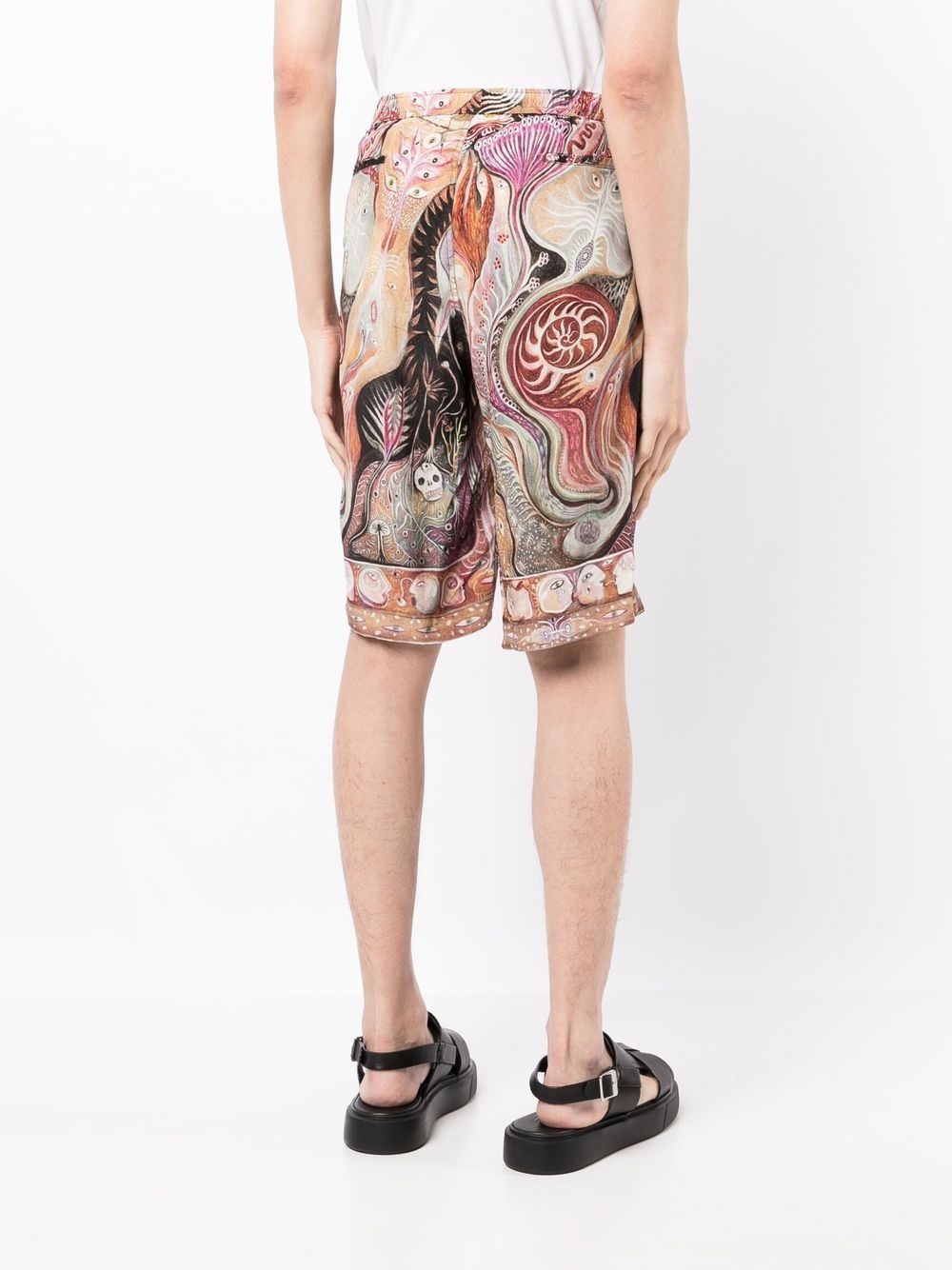 Dark Star graphic-print silk shorts - 4