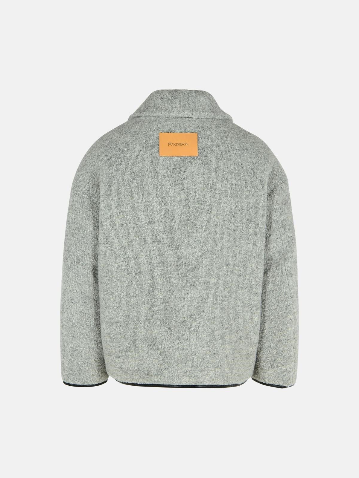 GREY WOOL BLEND JACKET - 3