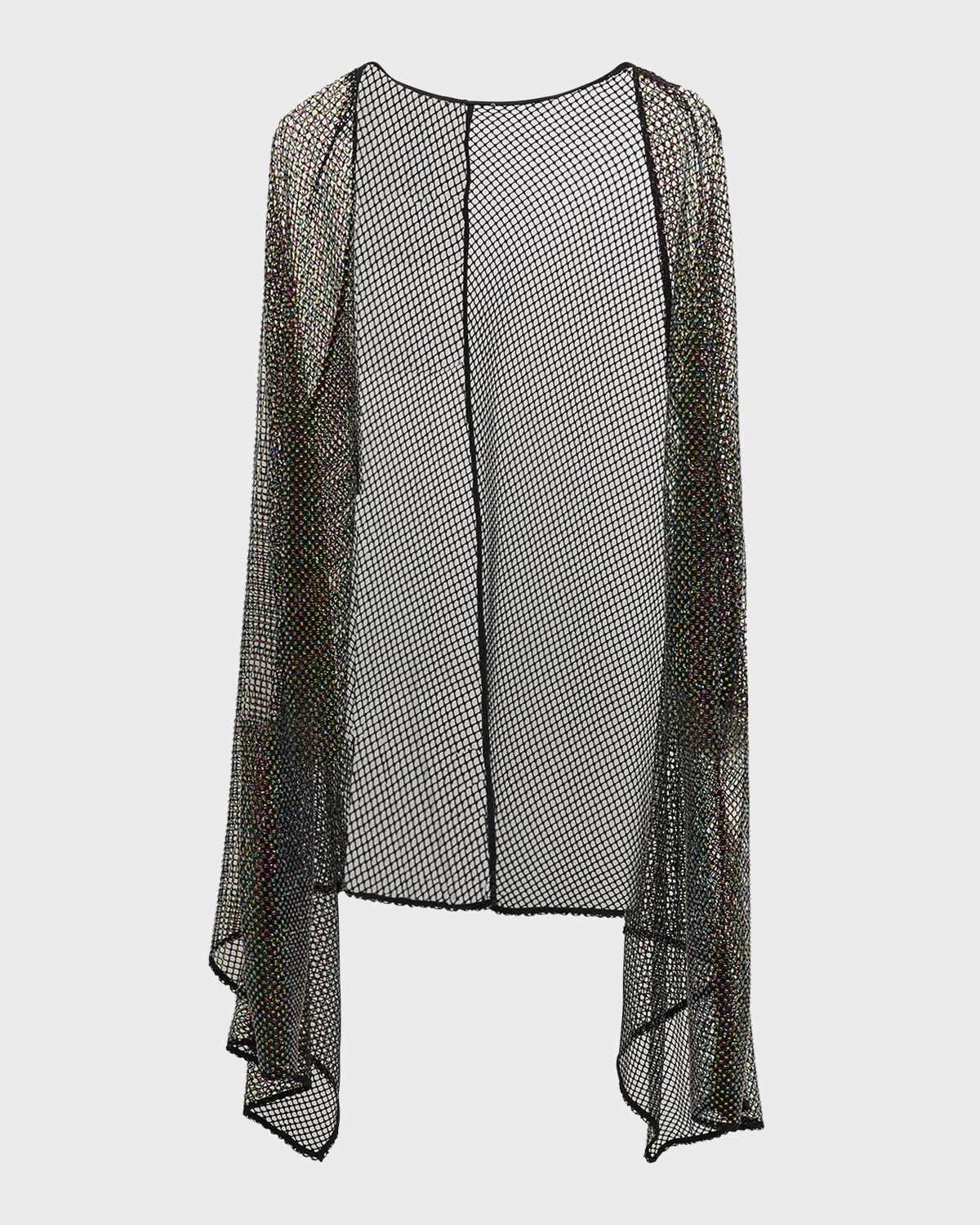 Rhinestone Mesh Short Caftan - 1