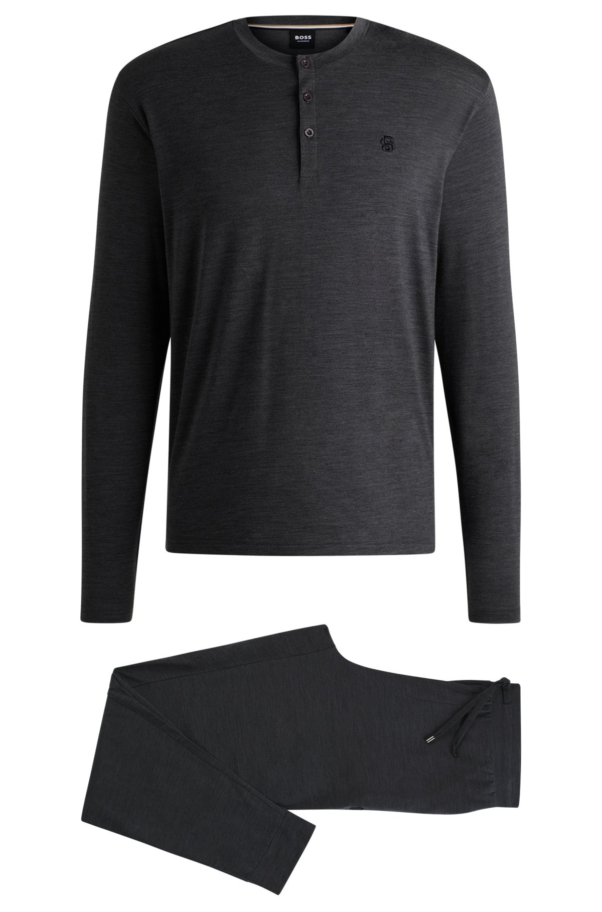 REGULAR-FIT PAJAMAS WITH EMBROIDERED DOUBLE B MONOGRAMS - 5