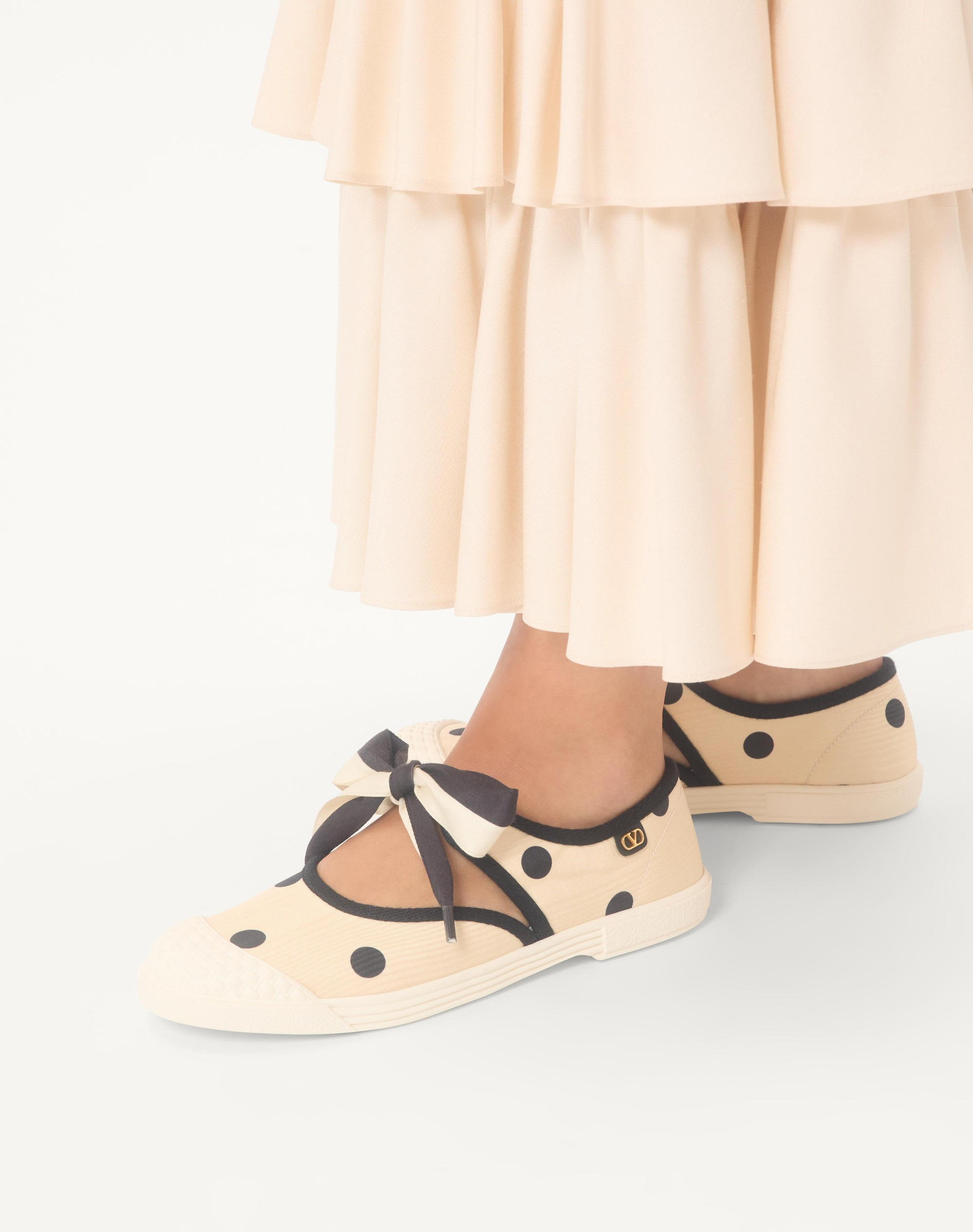 BAY BY BAY BALLERINA SNEAKERS IN MOIRÉ PLUS DE POIS FABRIC - 2