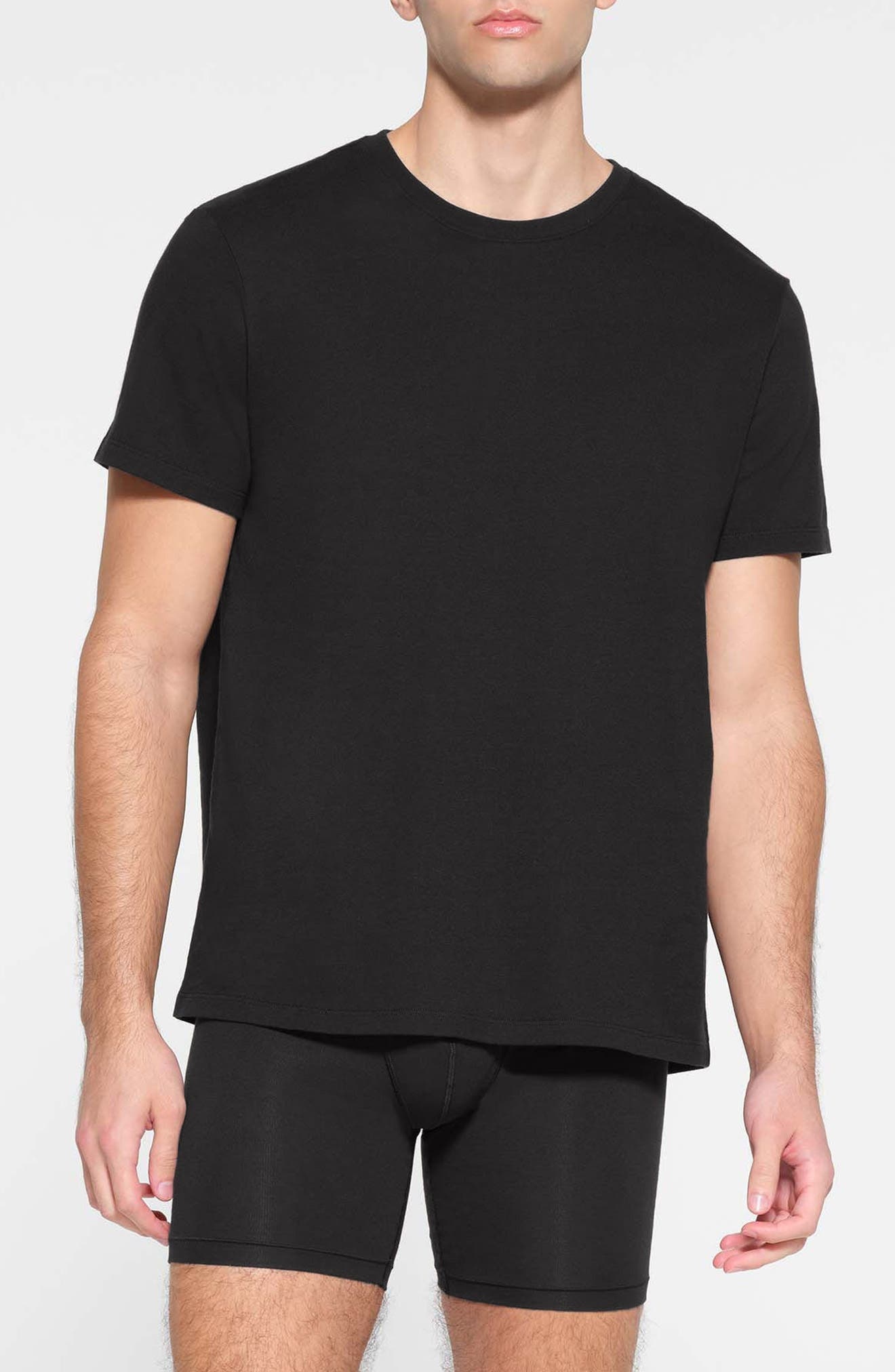 SKIMS Classic Cotton Crewneck T-Shirt in Onyx at Nordstrom - 1