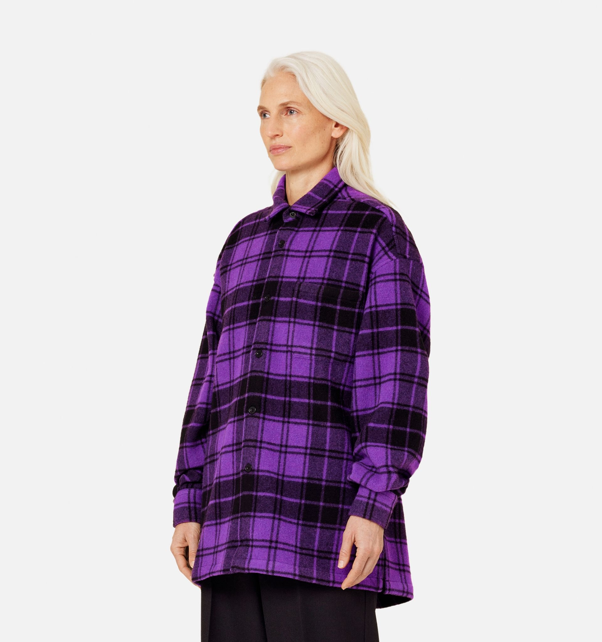 Checked Overshirt With Ami Paris Print - 5