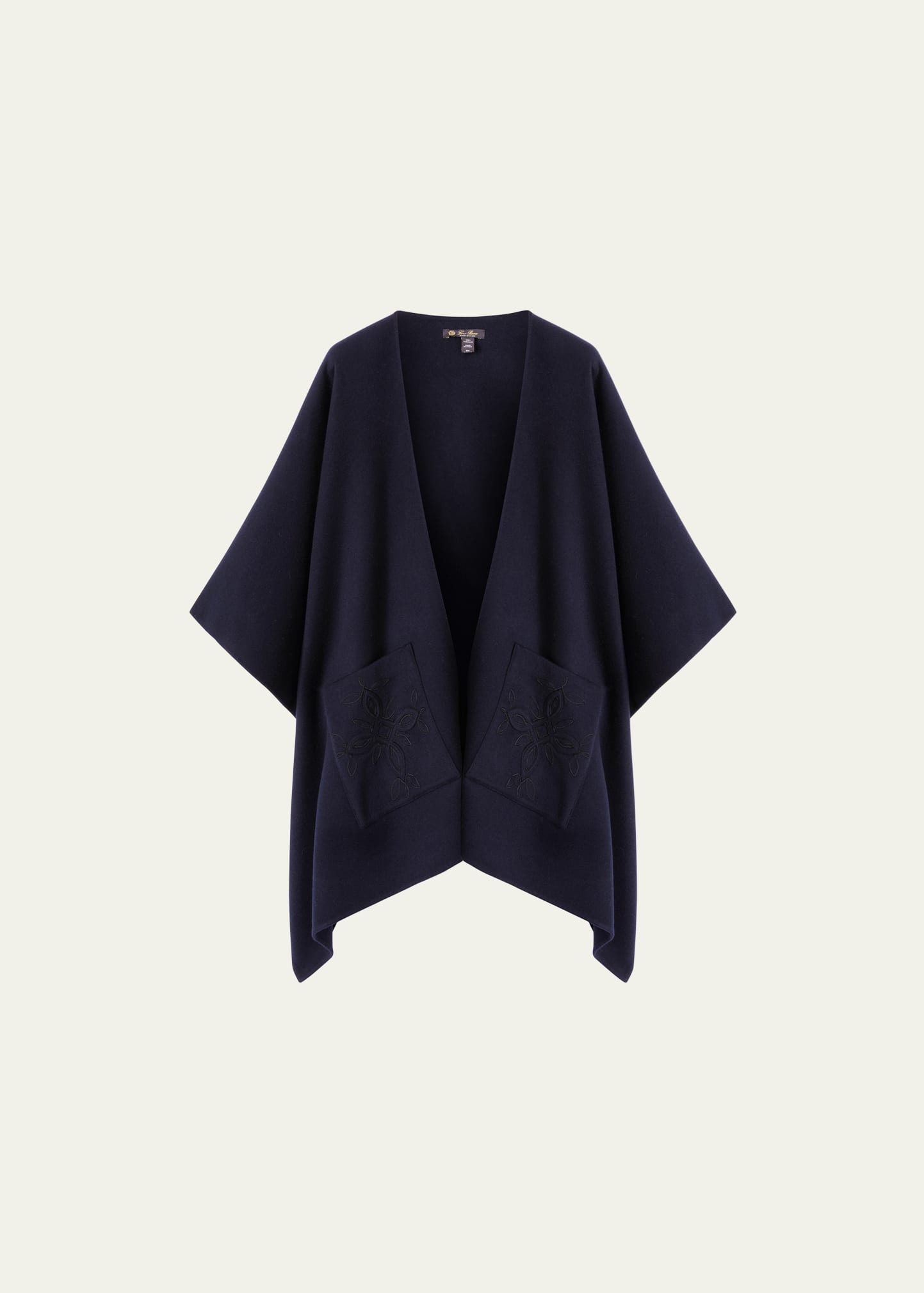 Teodora Embroidered Cashmere Cape - 1