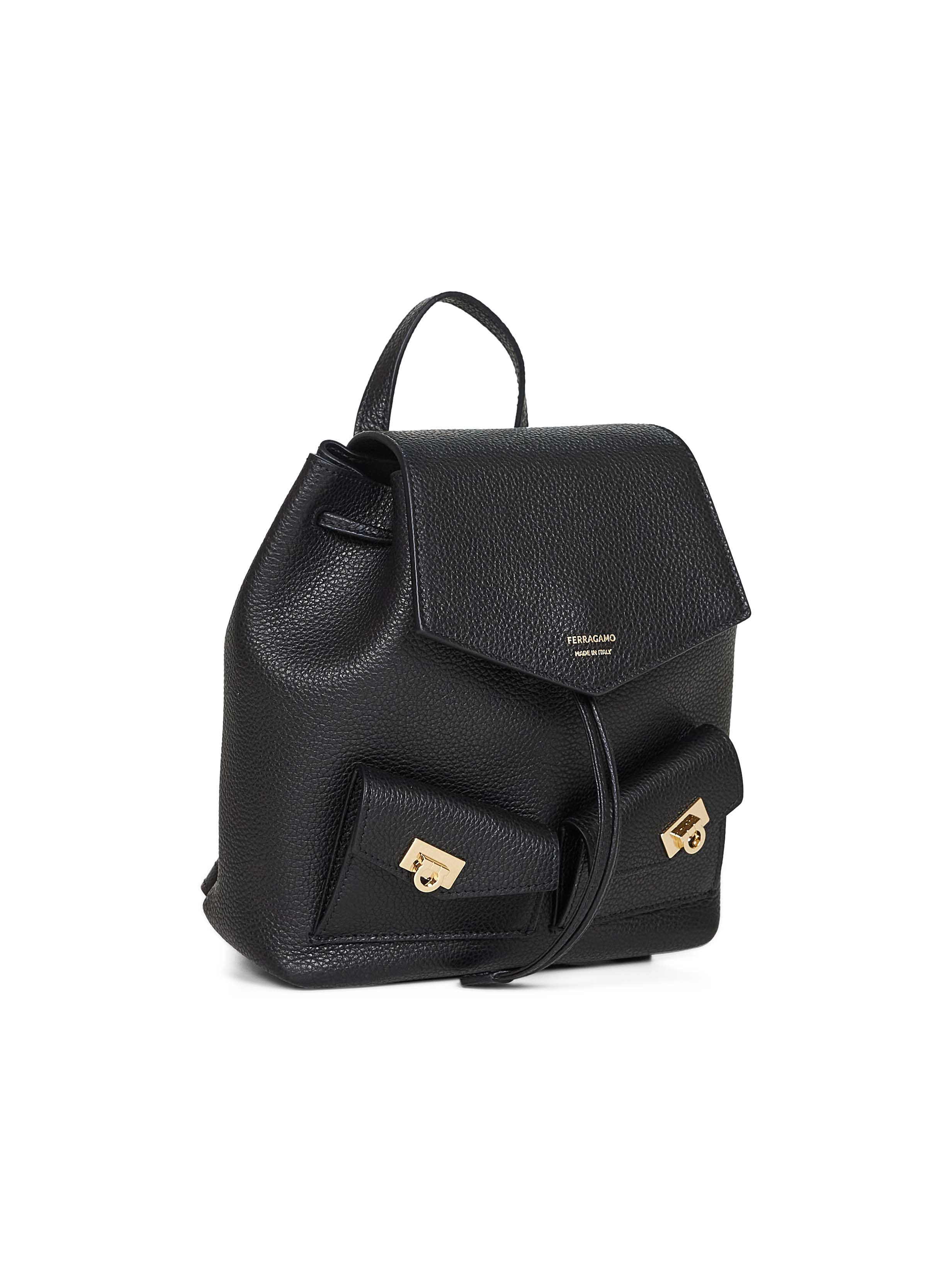 Ferragamo Women Black Harley Backpack - 2