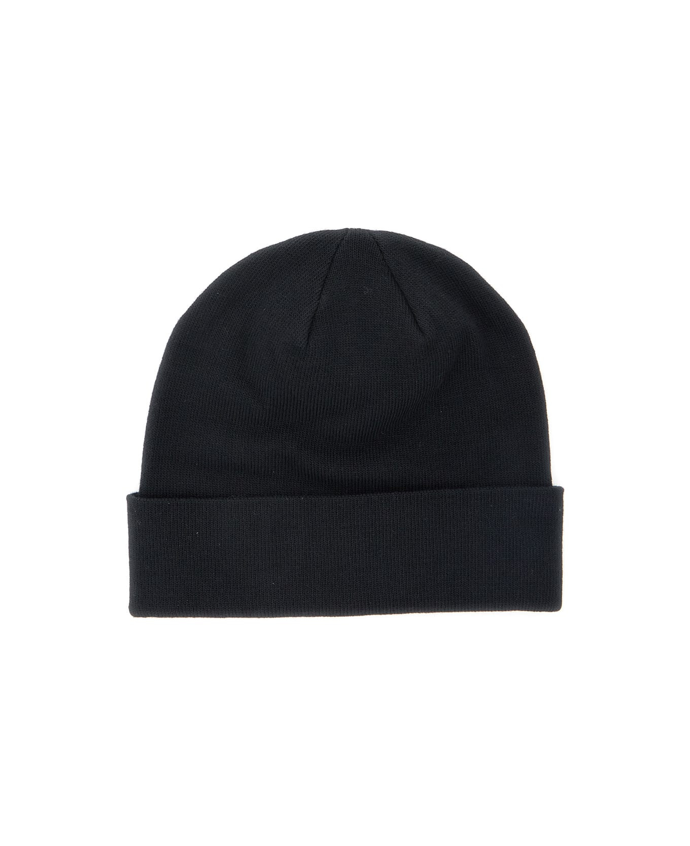 Black Beanie With Logo Patch On The Front In Tech Fabric Man - 2