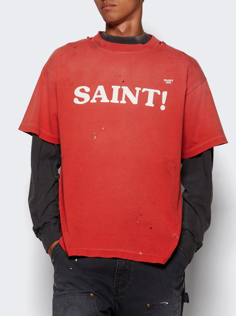 SAINT M×××××× Saint Short Sleeve Tee Red outlook
