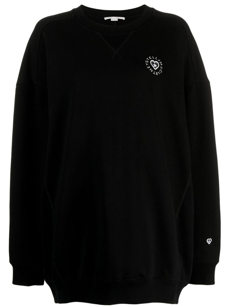 logo-patch cotton sweatshirt 1