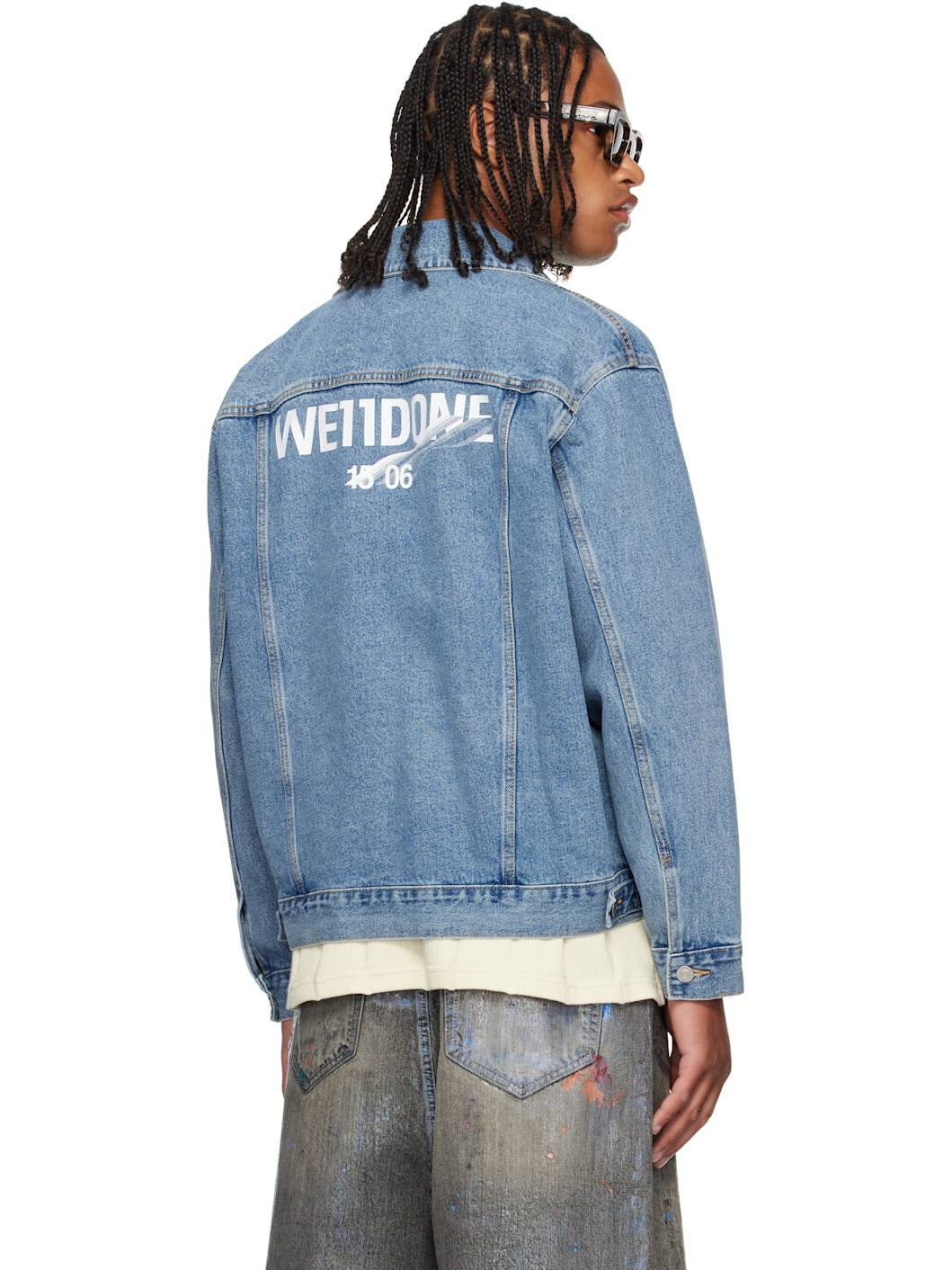 Blue Logo Trucker Denim Jacket - 3