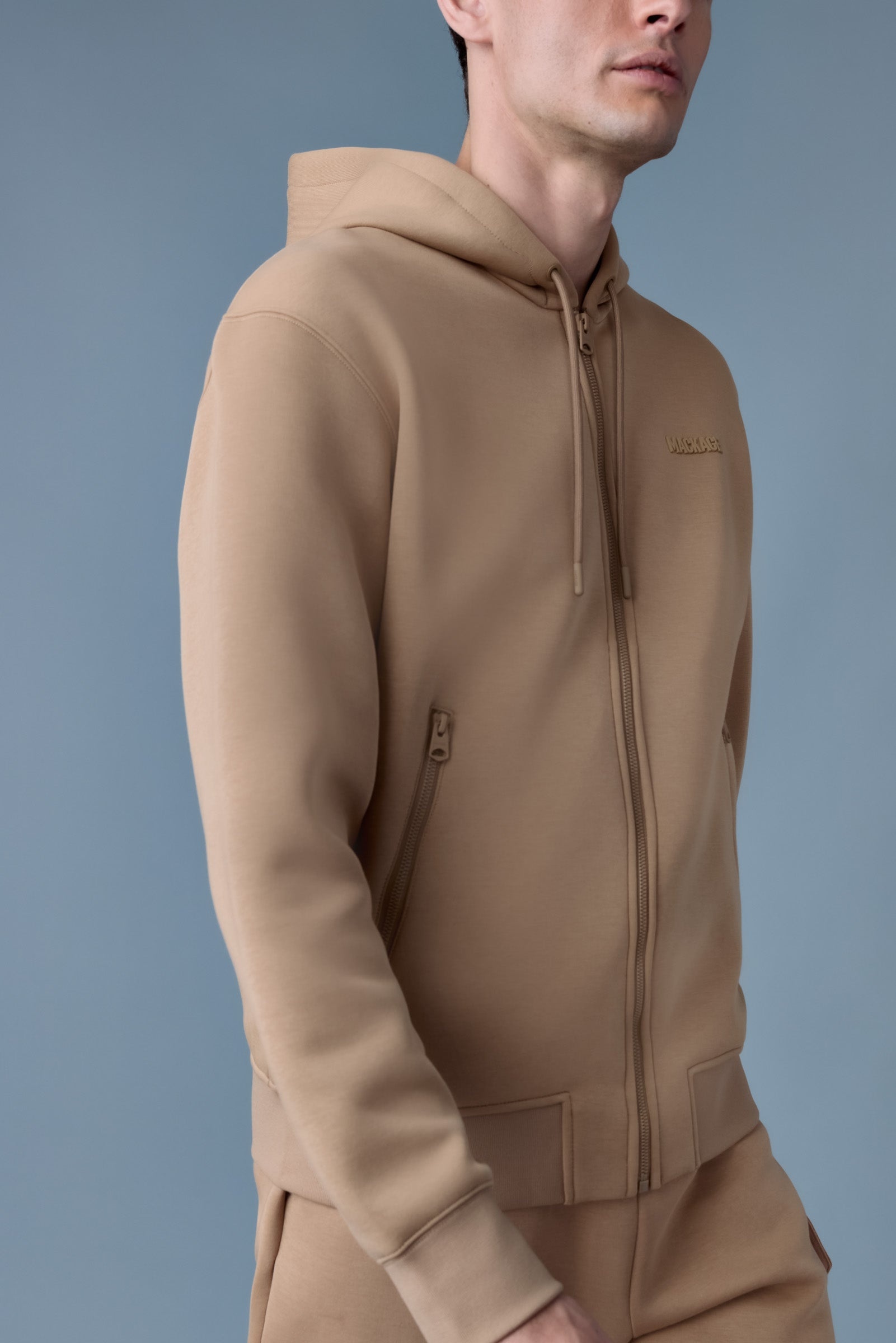 KRYSTOS Double-face Jersey zip-up hoodie - 5