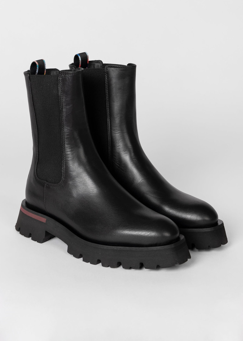 Black Leather 'Fallon' Chelsea Boots 3