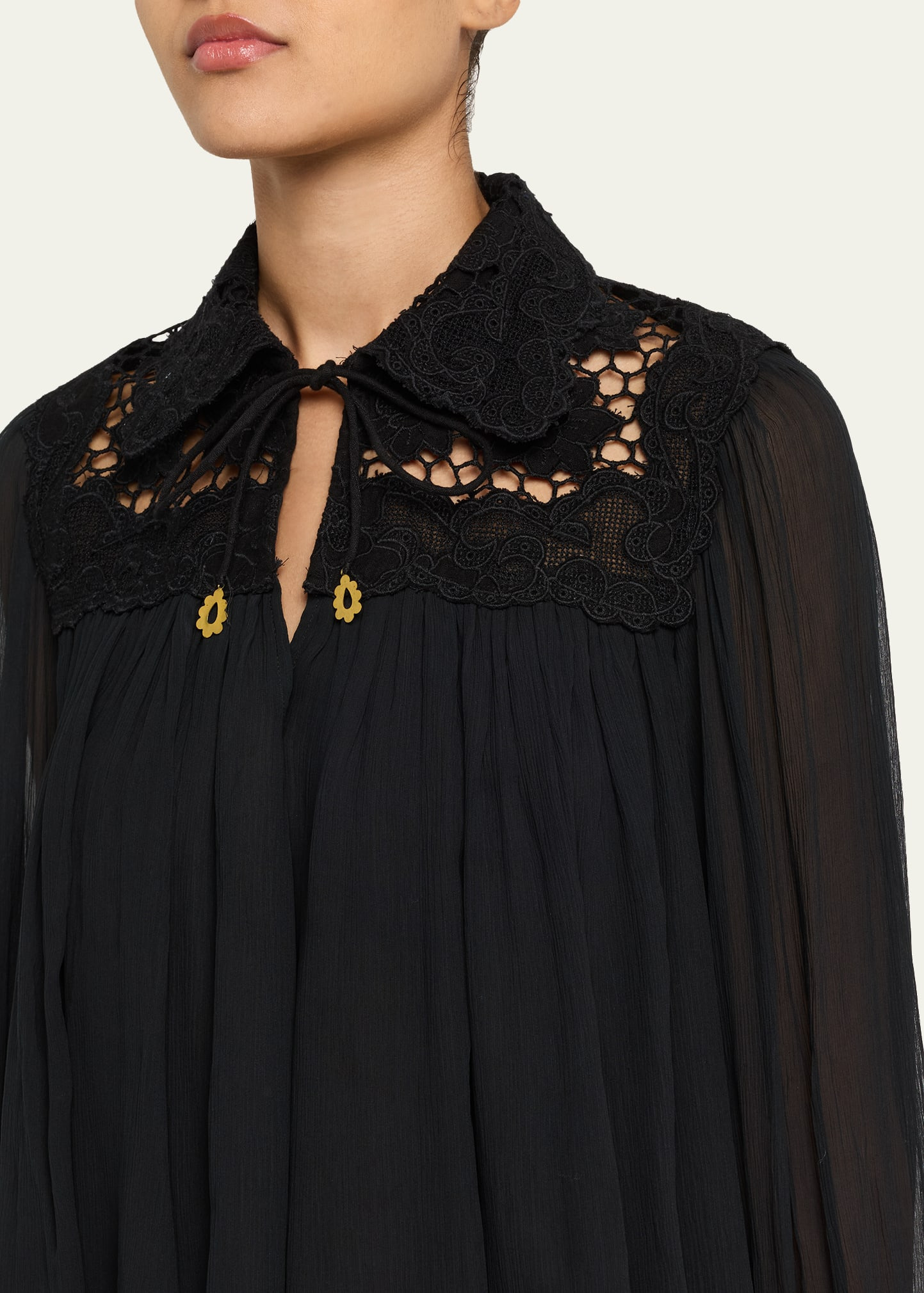 Daphne Long-Sleeve Lace Top - 5