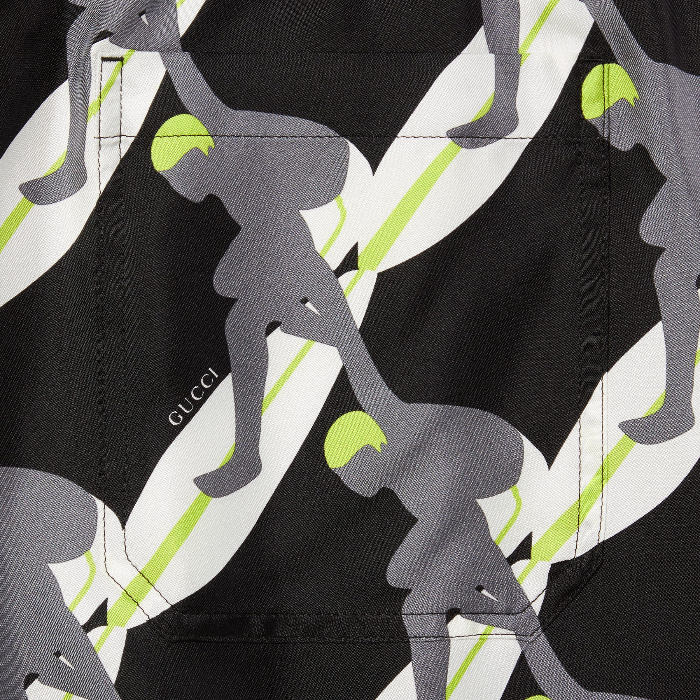 Printed silk twill shorts - 6