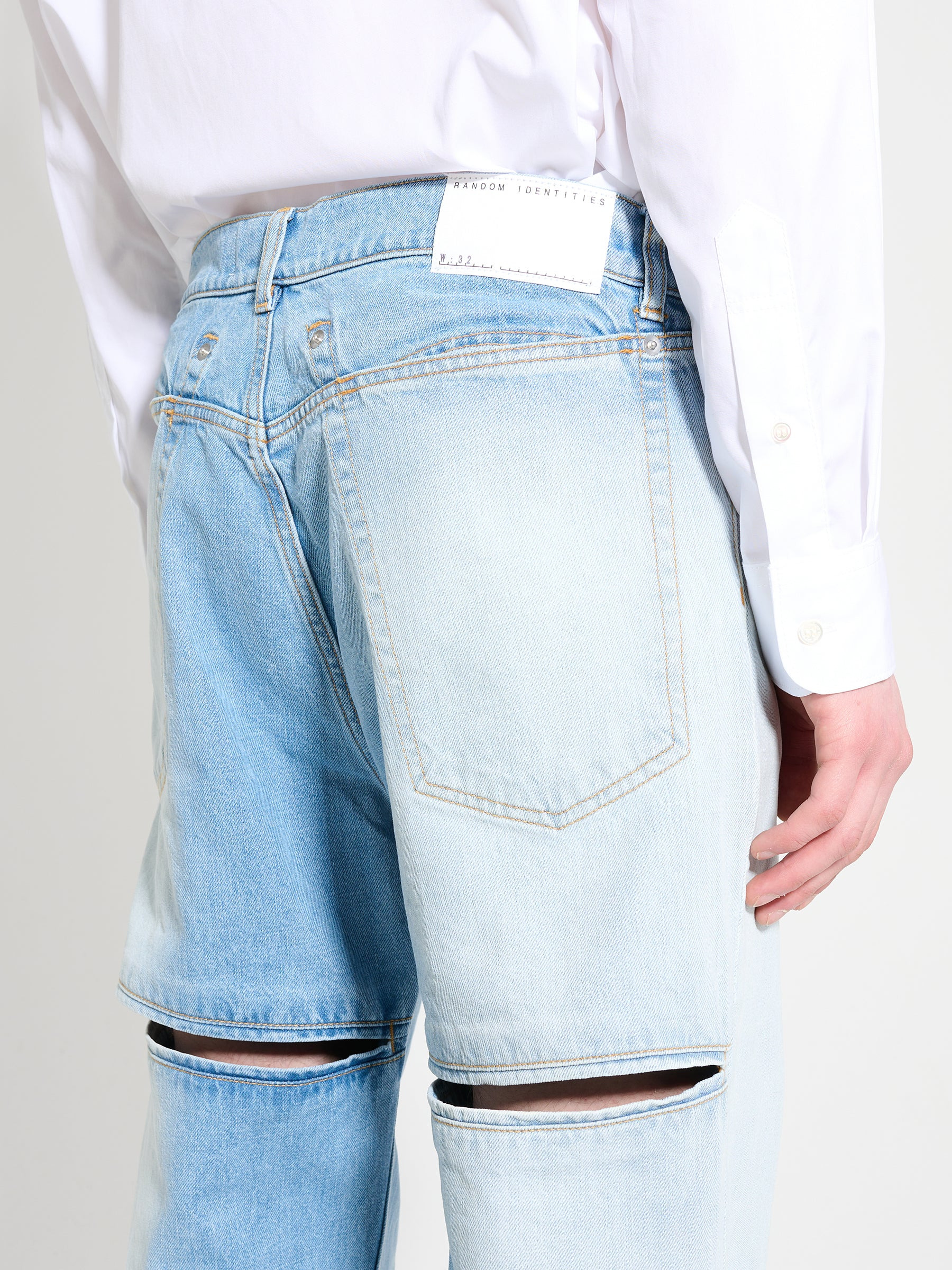 RANDOM IDENTITIES BACK SLASH JEANS SUNFADE - 5