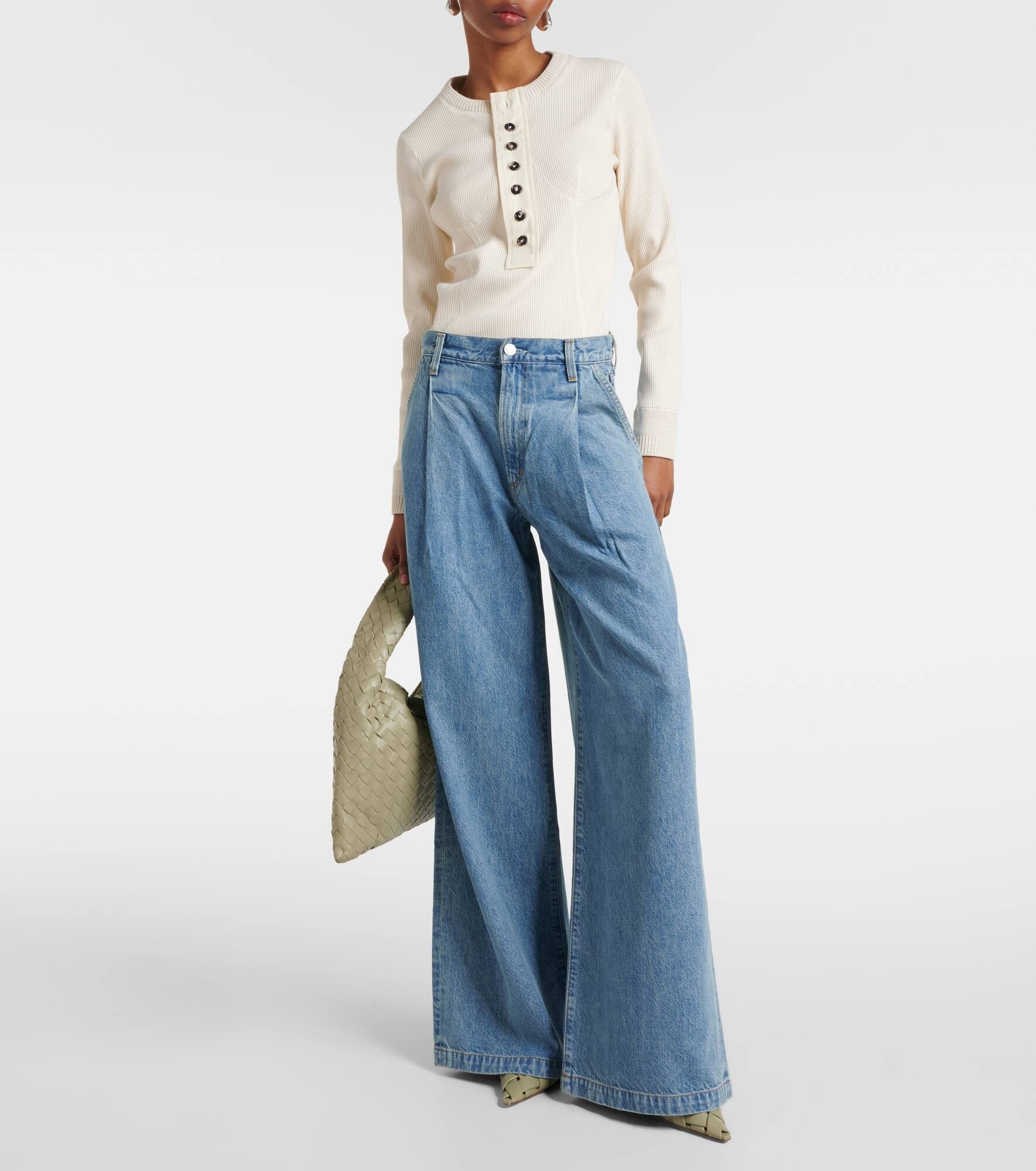 Ellis mid-rise wide-leg jeans - 7