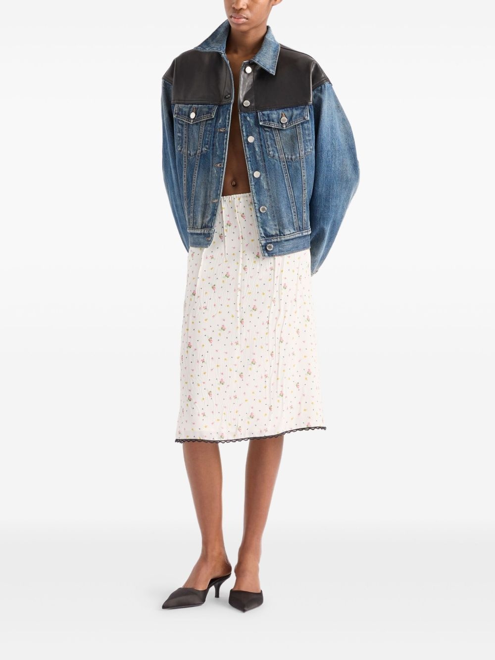 floral-print skirt - 2