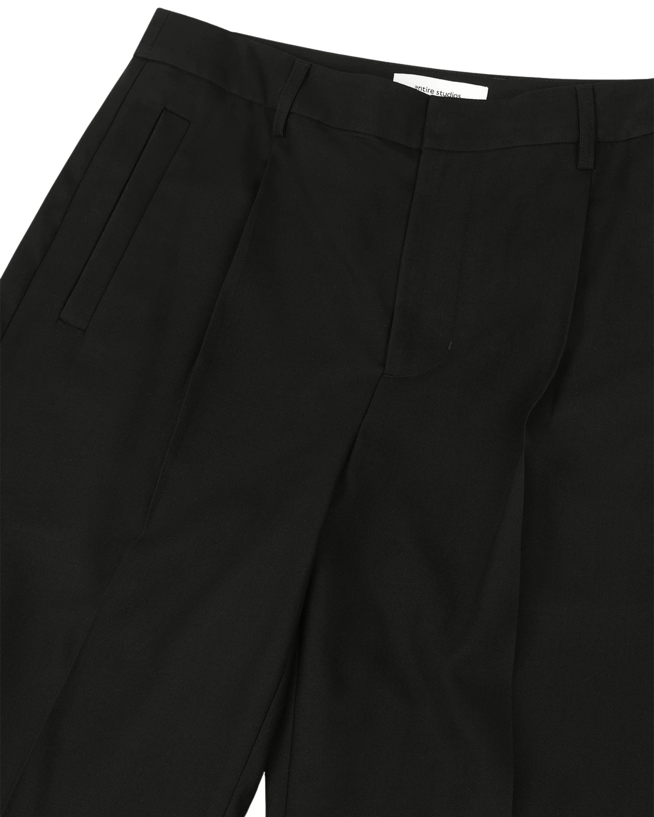 WIDE PLEATED TROUSER BLACK - 5