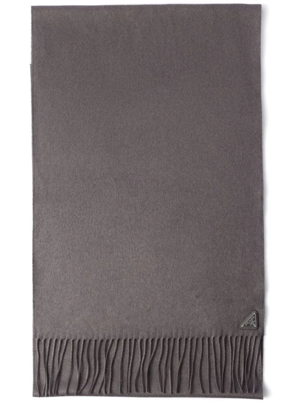 logo-plaque silk-cashmere scarf - 1