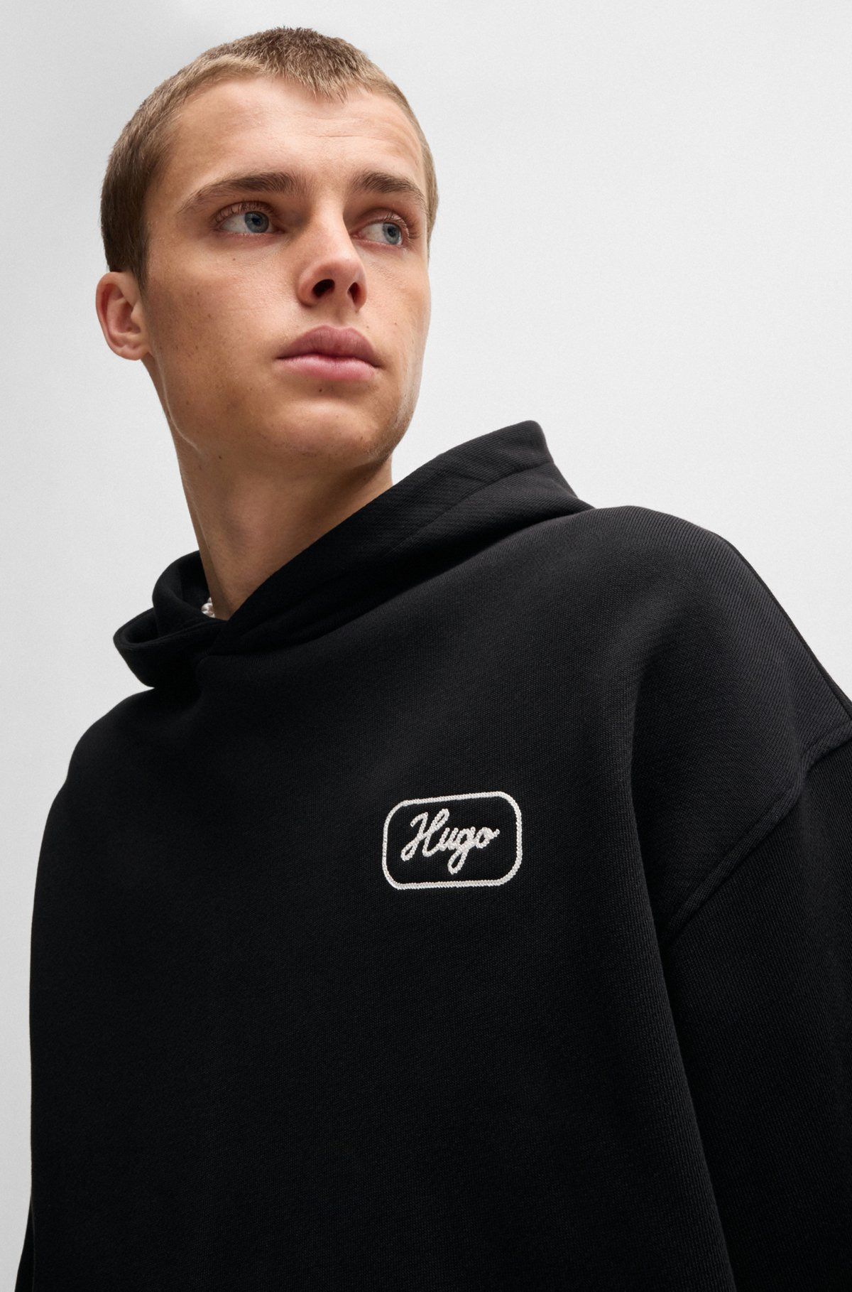 COTTON-TERRY HOODIE WITH EMBROIDERED ARTWORK - 3