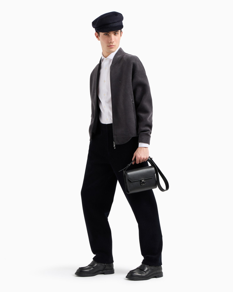 EMPORIO ARMANI Ribbed velour trousers outlook