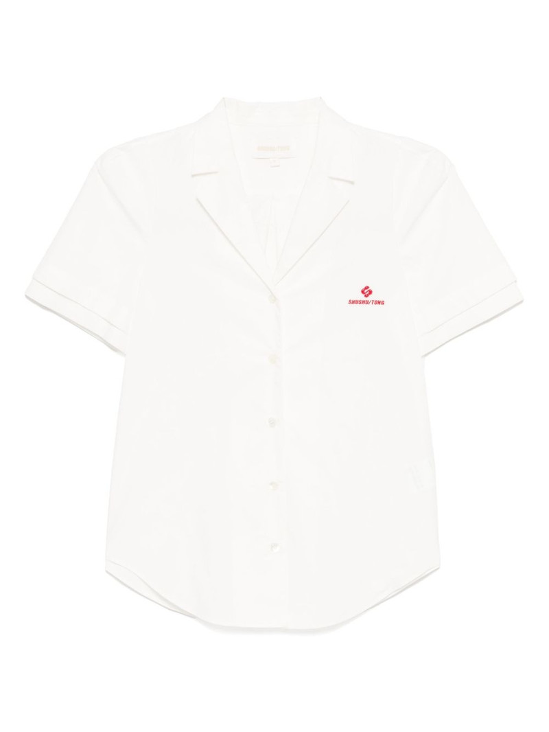 logo-embroidered shirt 1