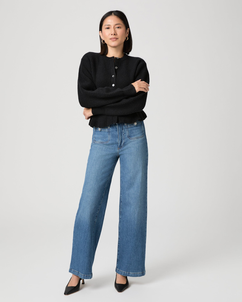 PAIGE Anessa Petite 29" Wide Leg Jean outlook