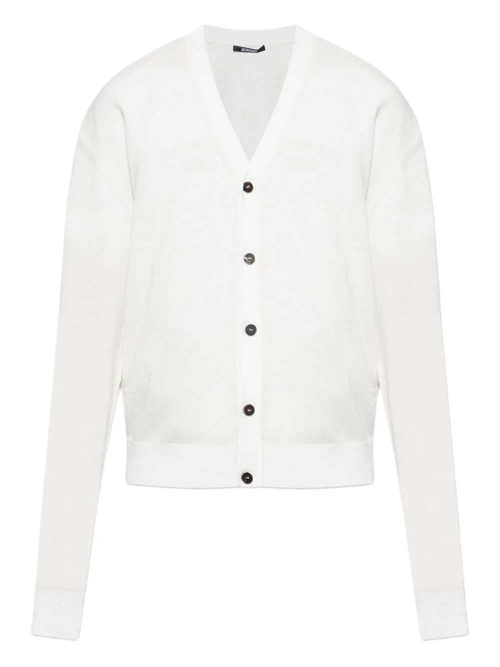 buttoned logo-embroidered cardigan - 1