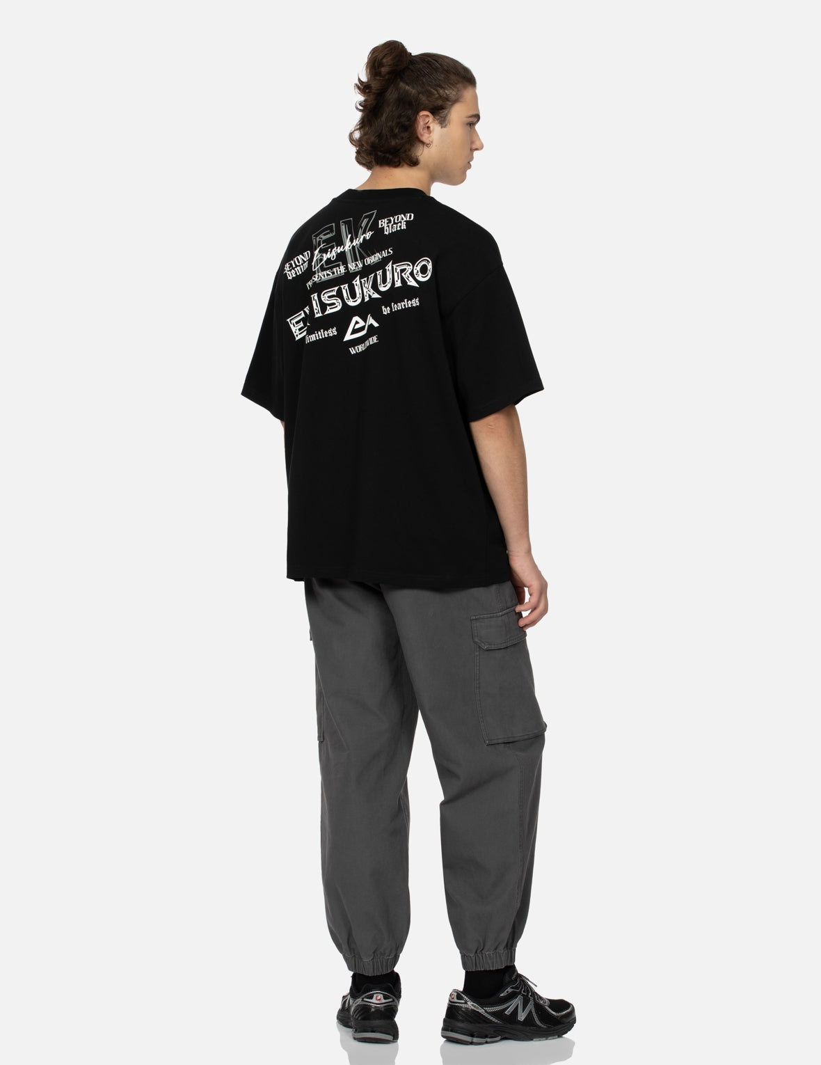 Logo and Slogan Prints Loose Fit T-shirt - 3