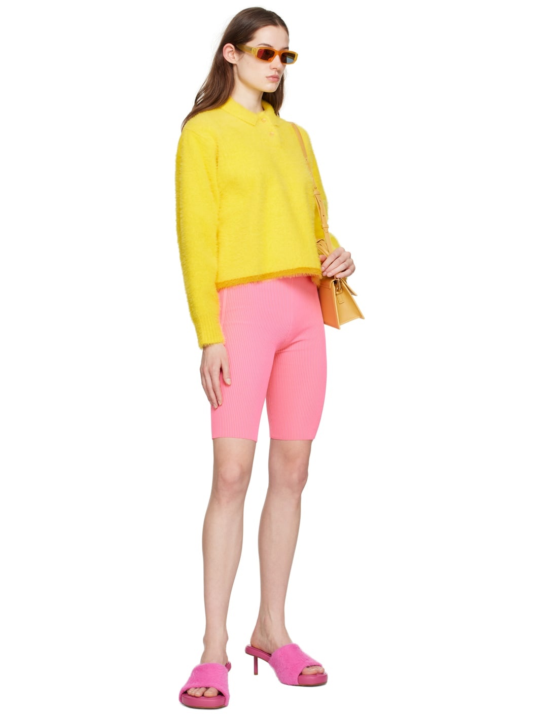 Yellow  'Le Polo Neve' Long Sleeve Polo - 4