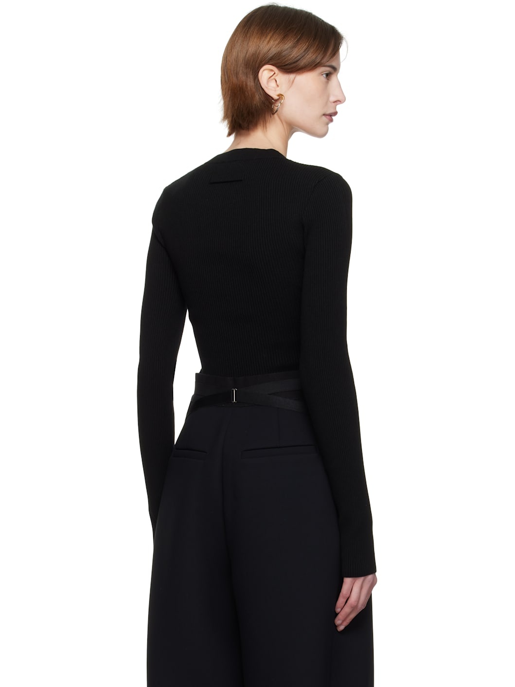 Black 'The Chevrons' Sweater - 3