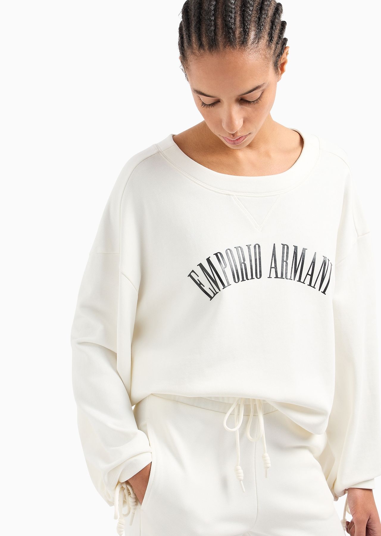 ASV organic French terry drawstring sweatshirt with logo print - 5