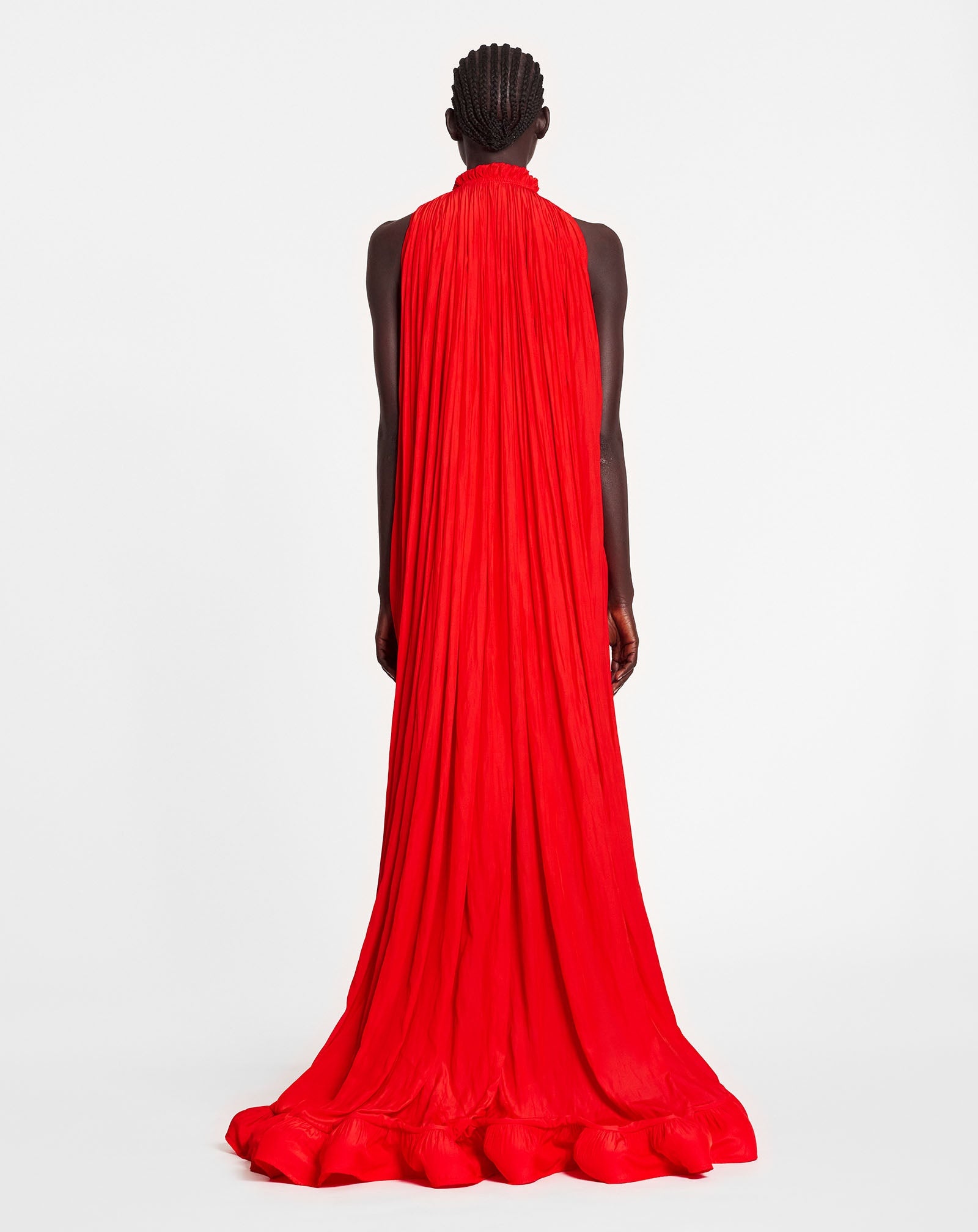 LONG CHARMEUSE TRIBUTE DRESS - 5