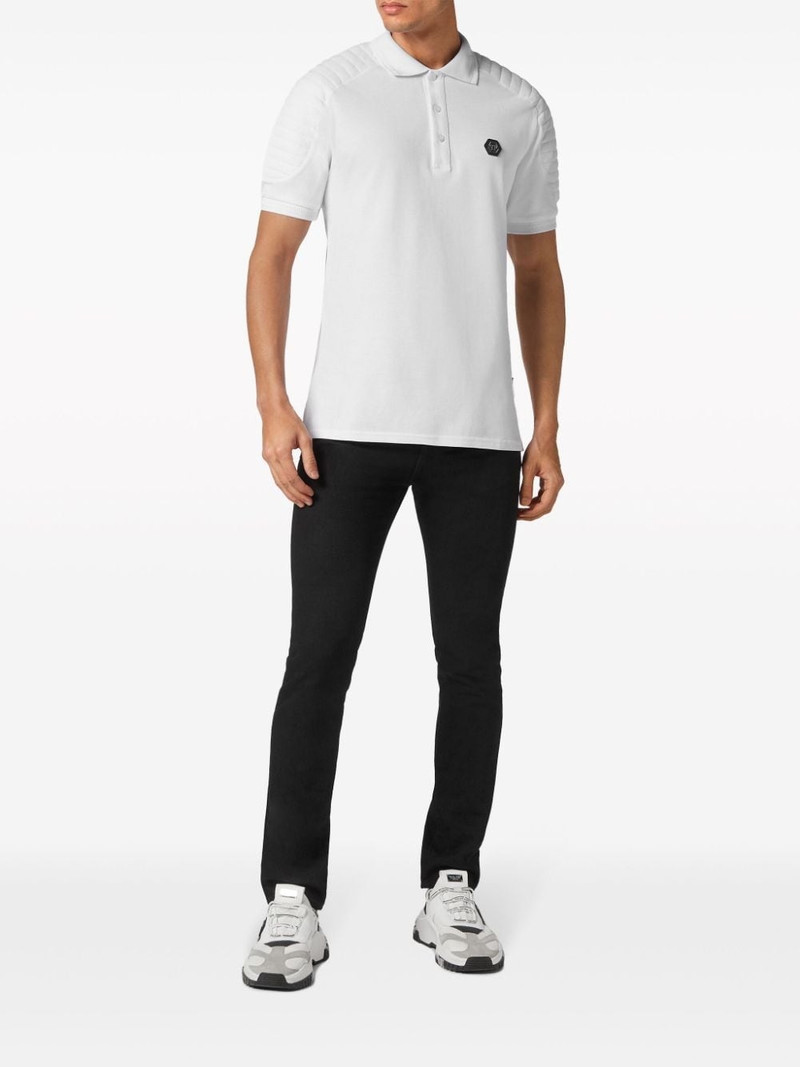 PHILIPP PLEIN logo-appliquÃ©  polo shirt outlook