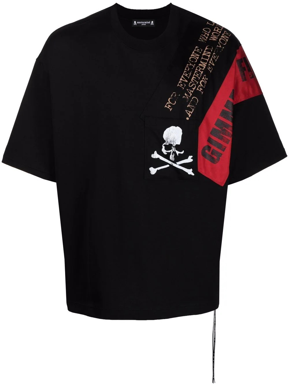 skull and crossbones slogan T-shirt - 1