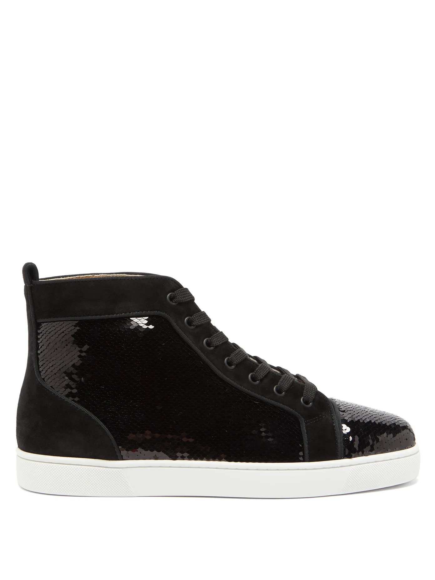 Louis Orlato sequinned suede high-top trainers - 1