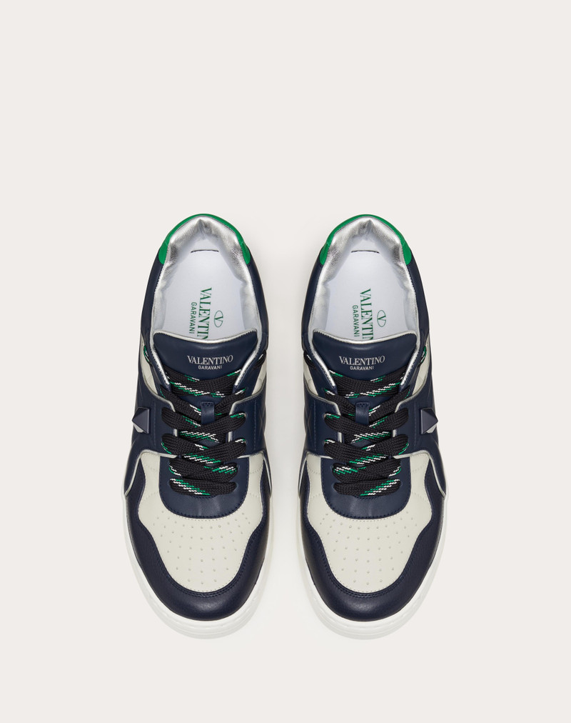 ONE STUD NAPPA LEATHER LOW-TOP SNEAKER 4