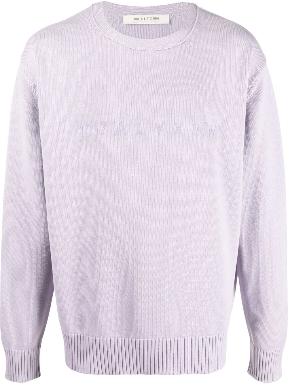 logo-print knitted jumper - 1