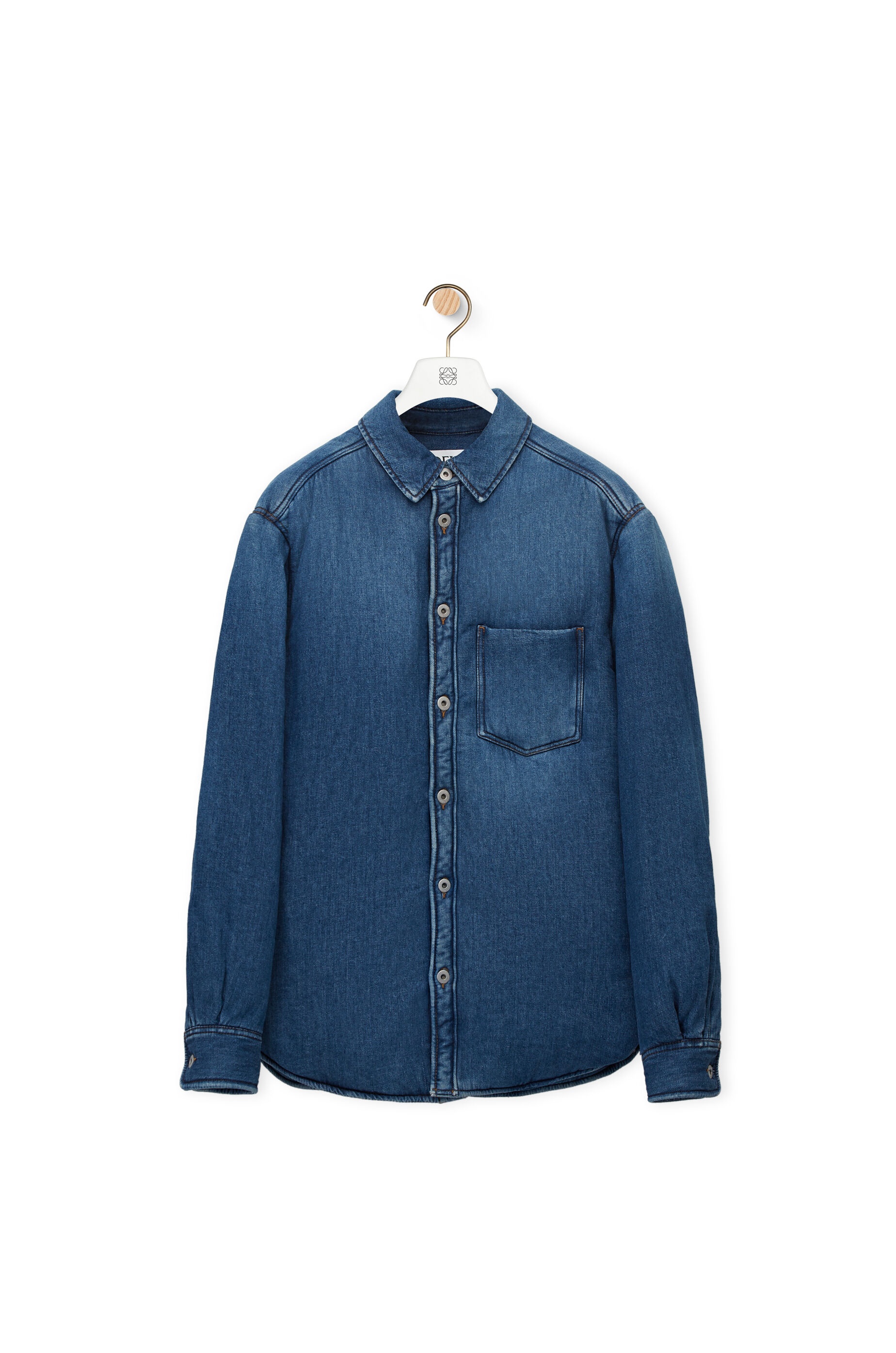 Puffer shirt in denim - 1