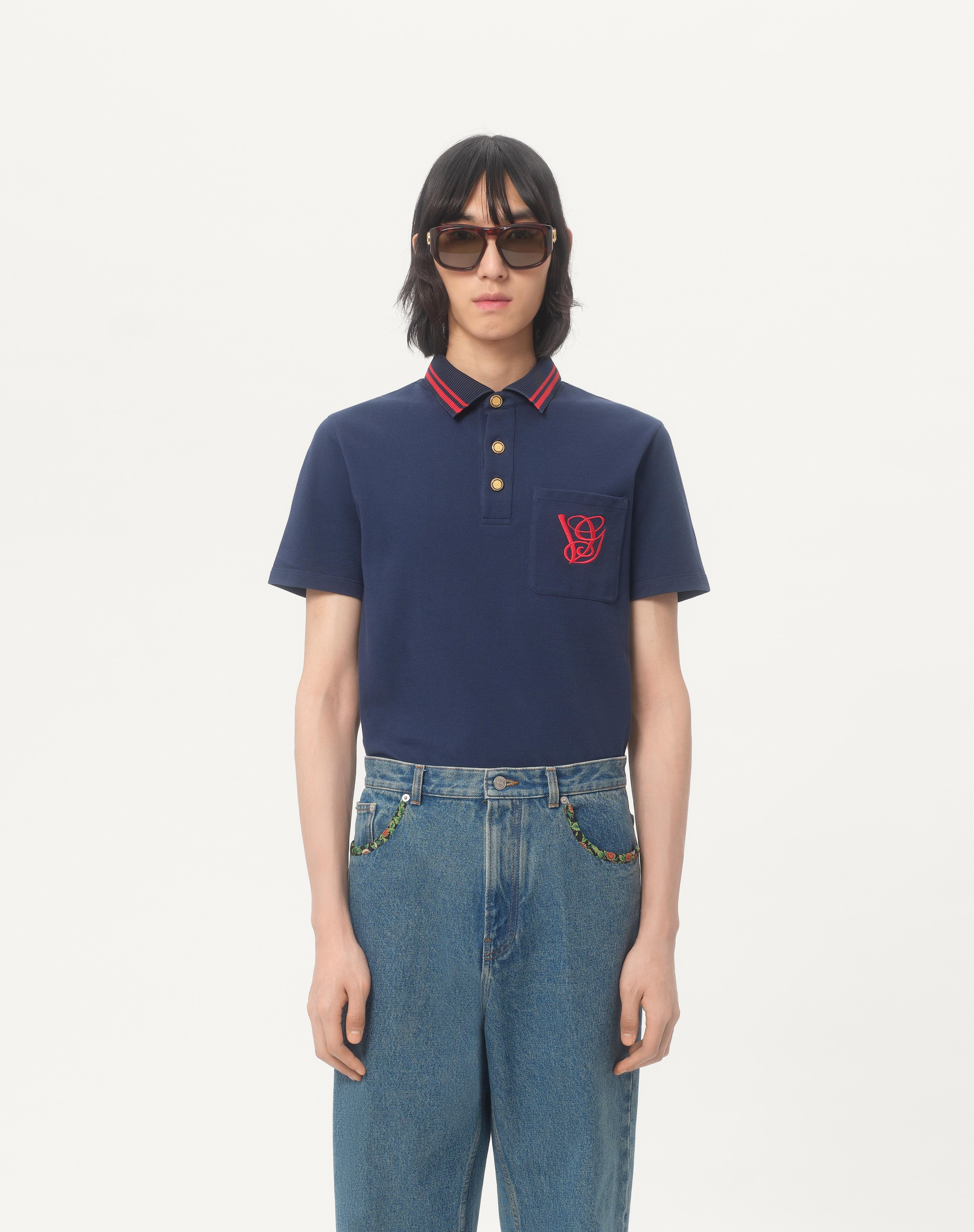 COTTON PIQUÉ POLO SHIRT WITH VG EMBROIDERY - 4