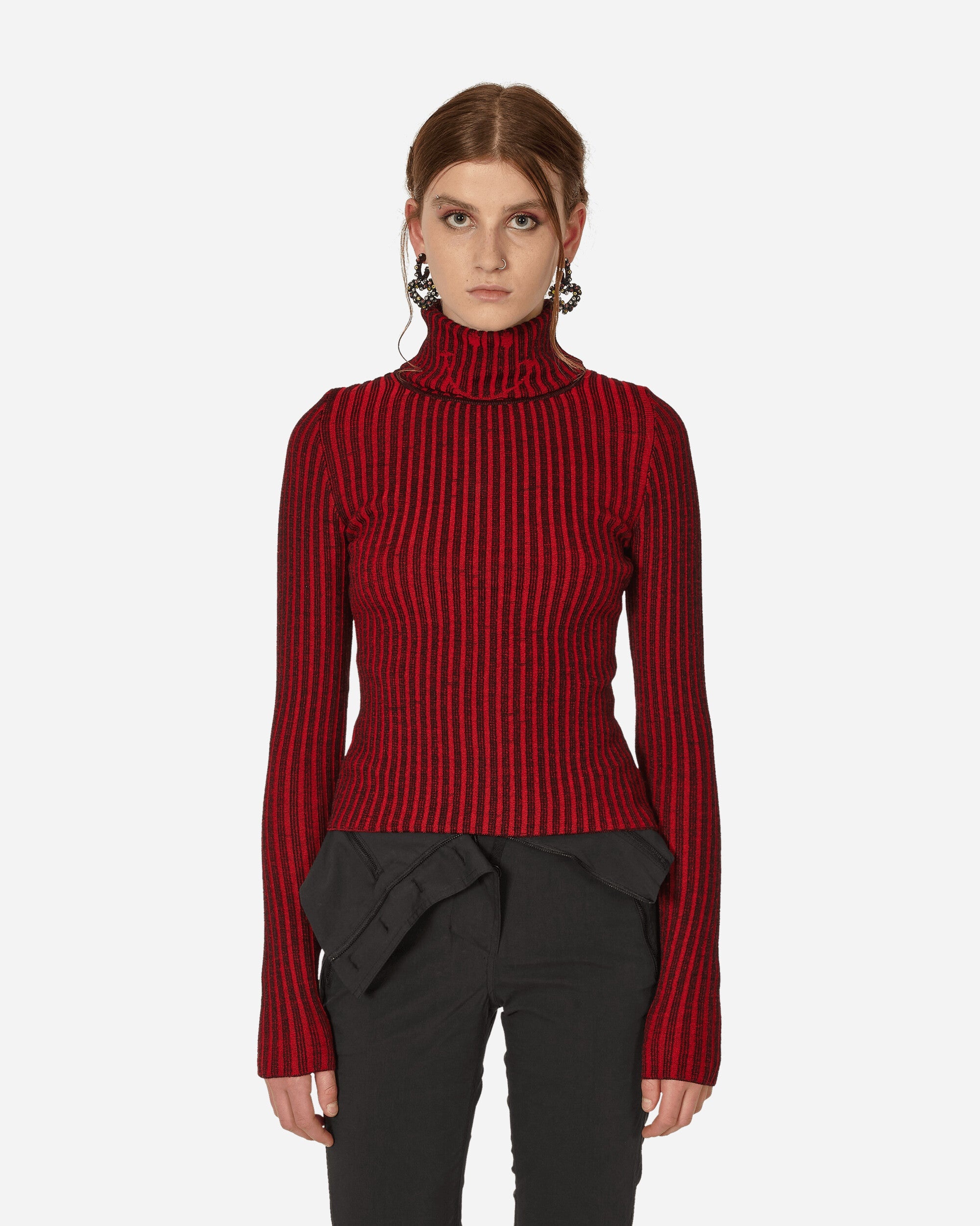 Smiley Flower Top Black / Red - 1