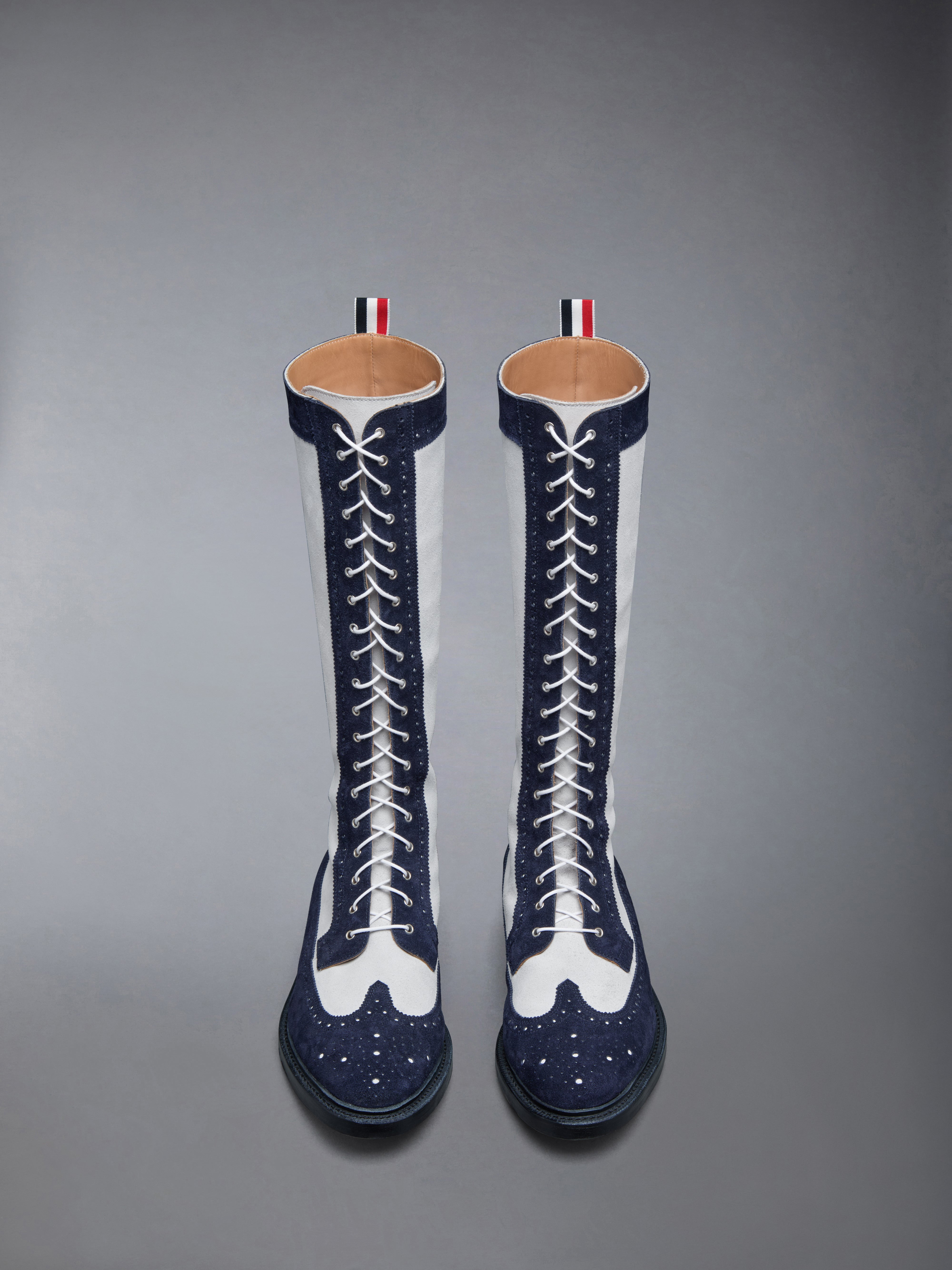 CALF SUEDE KNEE HIGH LONGWING BOOT - 5