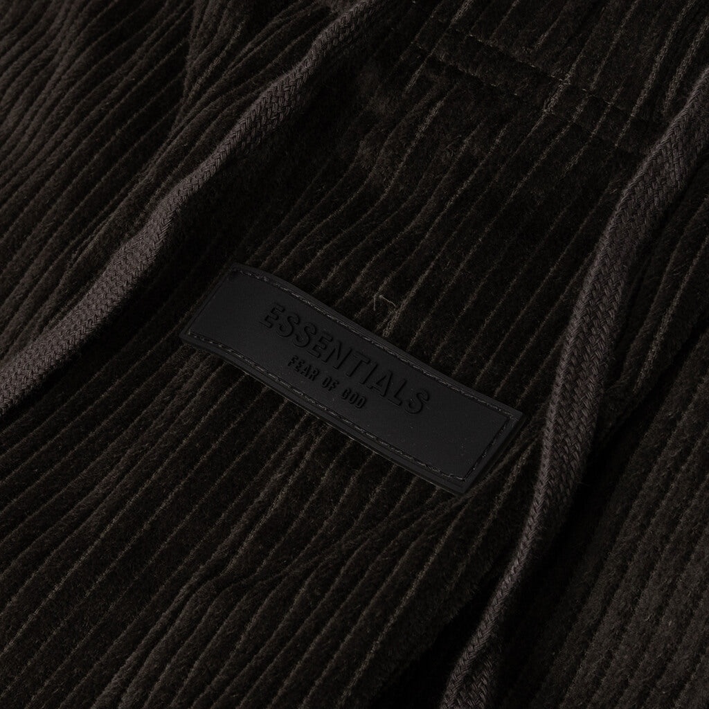 WOMEN'S RELAXED CORDUROY TROUSER - OFF BLACK - 3