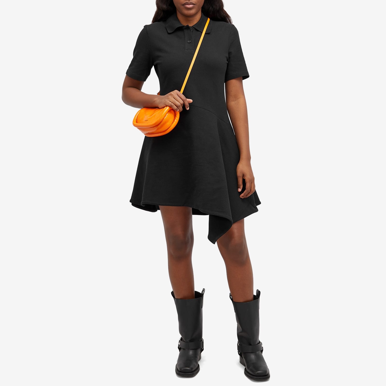 JW ANDERSON｜DRESSES (SHORT SLEEVE ASYMMETRIC POLO DRESS JW Anderson SHORT SLEEVE ASYMMETRIC POLO DRESS | REVERSIBLE